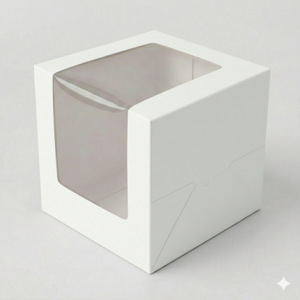 White: Tall Cake Box for 1 kg- 10x10x8 inch