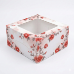 Floral : Cake Box for half kg-8x8x5 inch